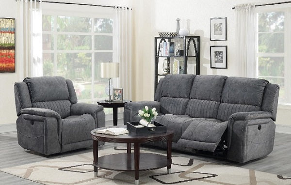 Rose 3+1 Seat Power Recliner Set - Dark Grey