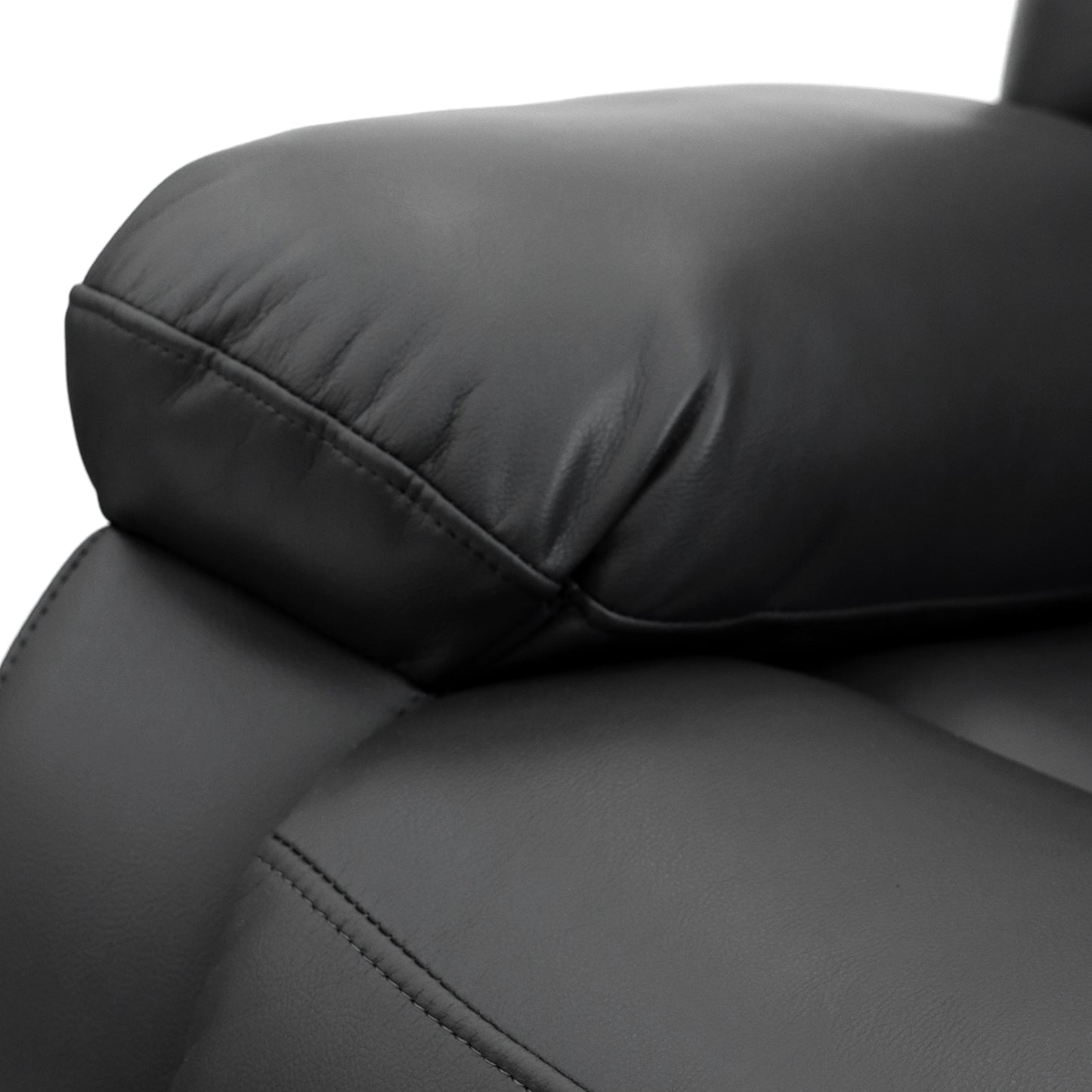 Alva Electric Recliner 3 Seater Sofa - Black Leather