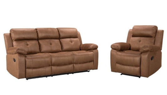 New York 3&1 Seat Manual Reclining Sofa - Brown