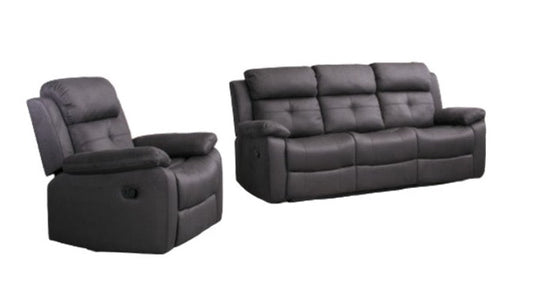 New York 3&1 Seat Manual Reclining Sofa - Grey