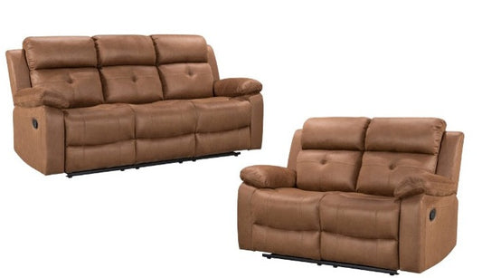 New York 3&2 Seat Manual Reclining Sofa - Brown