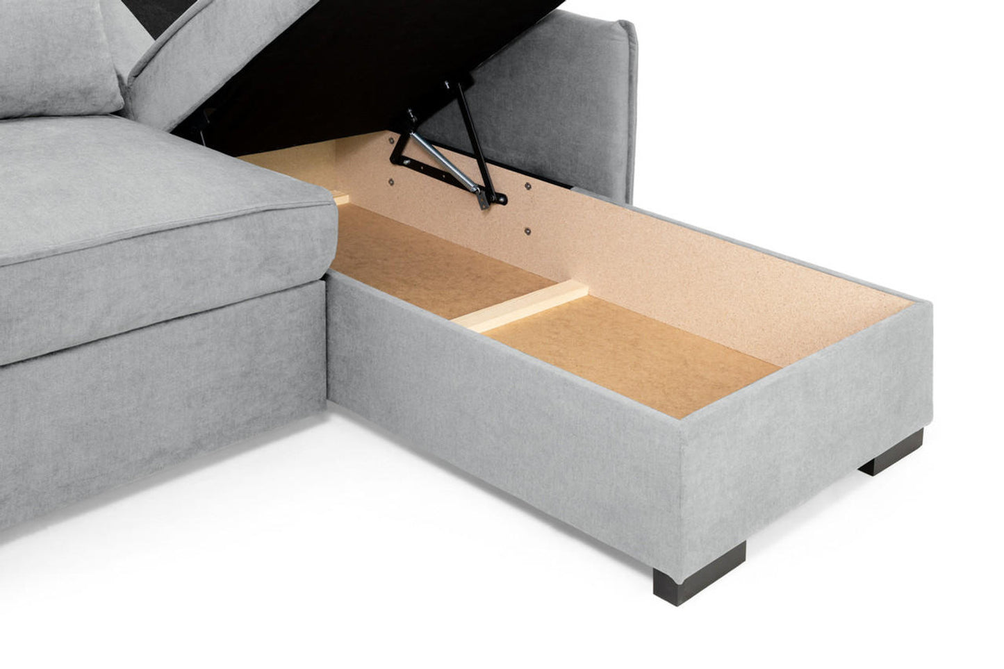 Miel Sofa Bed With Storage - Universal Corner - Grey