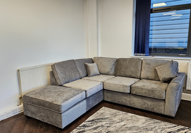 Veronica Left Hand Chaise Corner Sofa In Grey