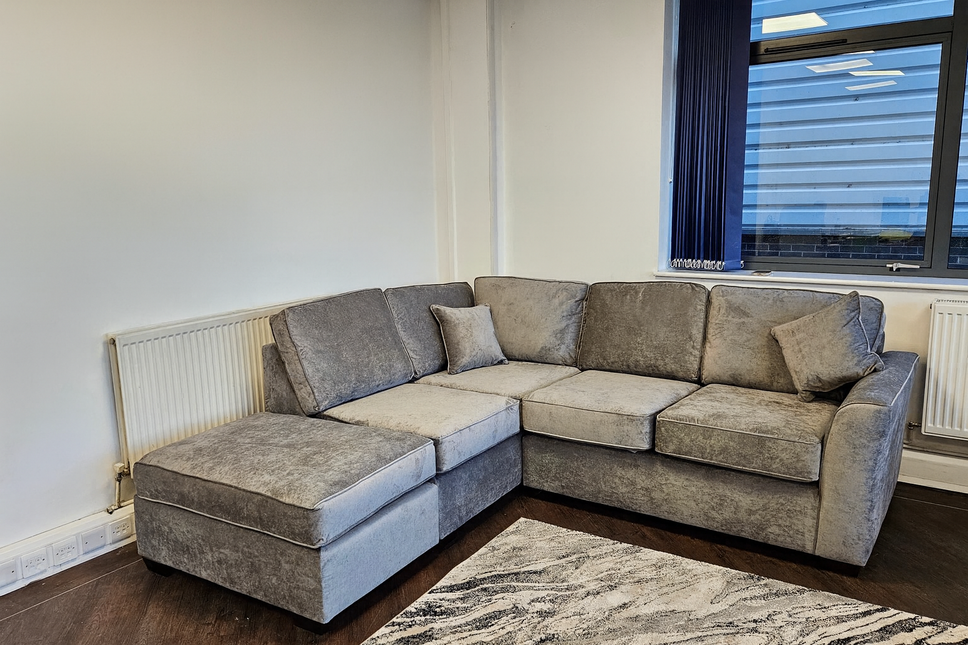 Veronica Left Hand Chaise Corner Sofa In Grey