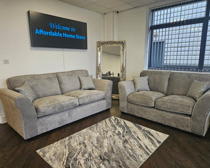 Dorchester 3+2 Fabric Sofa Set in Grey - Special Offer
