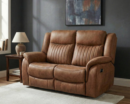Darlington 3 Seater + 2 Seater Manual Recliner Sofa Set – Tan