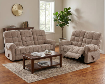 Cloud 3 Seater + 2 Seater Manual Recliner Sofa Set – Beige
