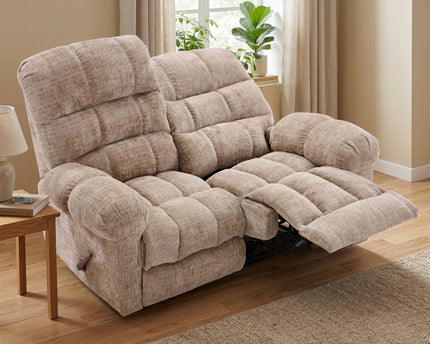 Cloud 2 Seater Manual Recliner Sofa – Beige