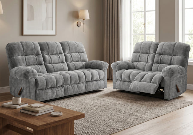 Cloud 3 Seater + 2 Seater Manual Recliner Sofa Set – Graphite
