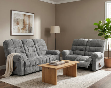 Cloud 3 Seater + 2 Seater Manual Recliner Sofa Set – Graphite
