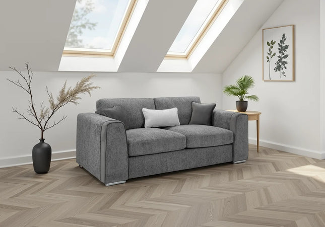 Naples Grey 3 Seater Sofa