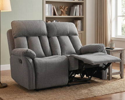 Belgrave 2 Seater Manual Recliner Sofa – Grey