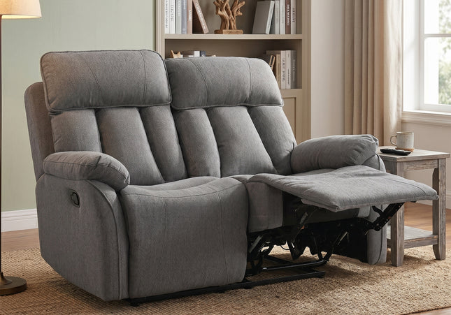 Belgrave 3 Seater + 2 Seater Manual Recliner Sofa Set – Grey
