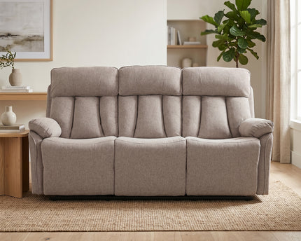 Belgrave 3 Seater + 2 Seater Manual Recliner Sofa Set – Oatmeal
