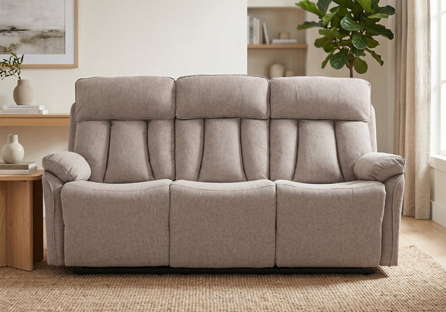 Belgrave 3 Seater + Armchair + Armchair Manual Recliner Sofa Set – Oatmeal