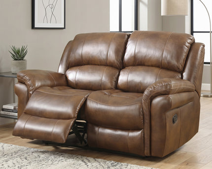 Farnham Leather Air 2 Seater Manual Recliner Sofa – Tan