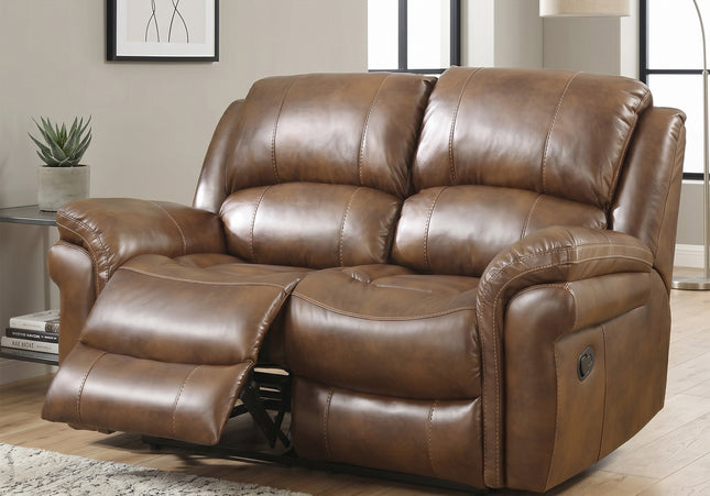 Farnham Leather Air 2 Seater Manual Recliner Sofa – Tan