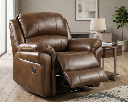 Farnham Leather Air Manual Recliner Armchair – Tan