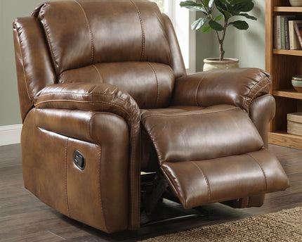 Farnham Leather Air Manual Recliner Armchair – Tan
