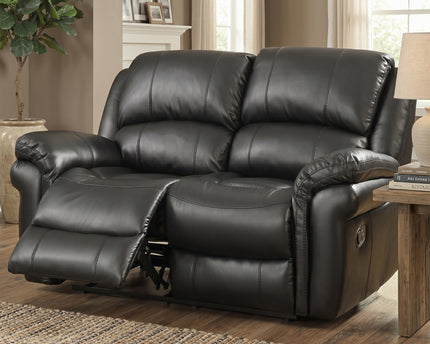 Farnham Leather Air 2 Seater Manual Recliner Sofa – Black