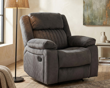 Morgan Manual Recliner Armchair in Iron Grey