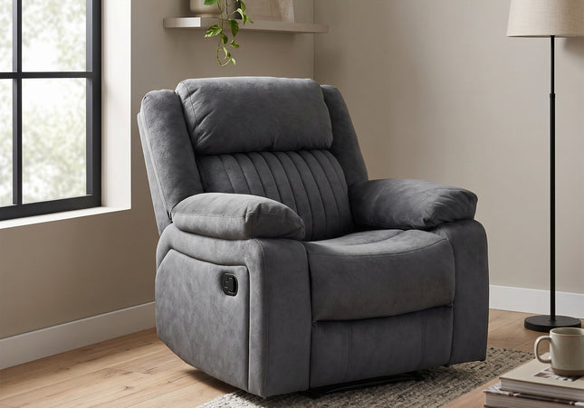 Morgan Manual Recliner Armchair - Slate Grey