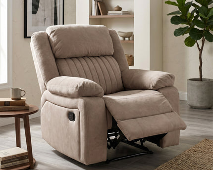 Morgan Manual Recliner Armchair - Taupe