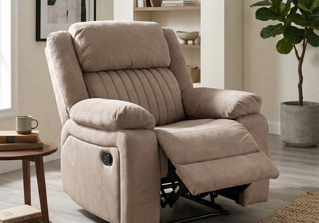 Morgan Manual Recliner Armchair - Taupe