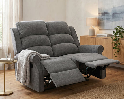 Regency 2 Seater Manual Recliner Sofa – Anthracite
