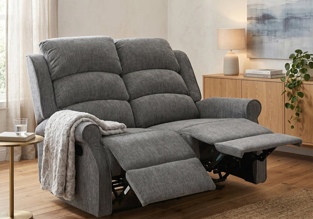 Regency 2 Seater Manual Recliner Sofa – Anthracite