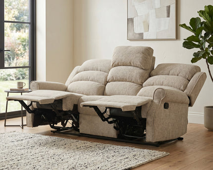 Regency 3 Seater Manual Recliner Sofa – Rabbit