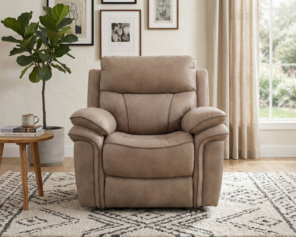 Richmond 3 Seater + Armchair + Armchair Manual Recliner Sofa Set – Sahara
