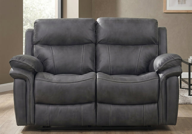 Richmond 3 Seater + 2 Seater Manual Recliner Sofa Set – Charcoal