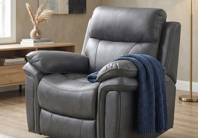Richmond Manual Recliner Armchair – Charcoal
