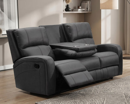 Silverton 3 Seater + 2 Seater Manual Recliner Sofa Set – Dark Grey