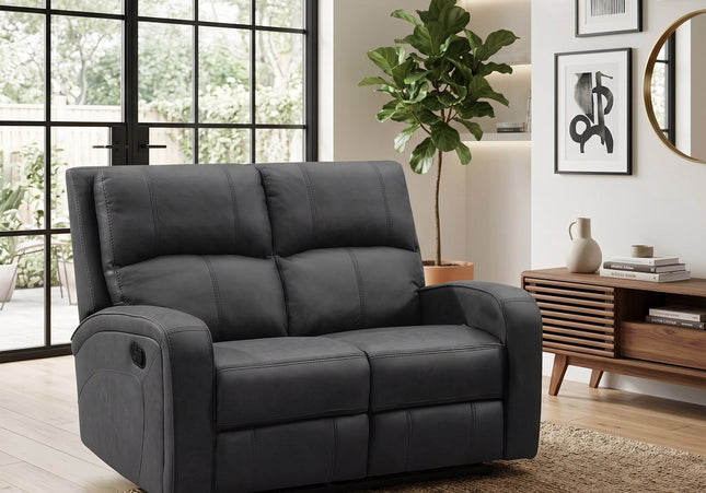 Silverton 3 Seater + 2 Seater Manual Recliner Sofa Set – Dark Grey