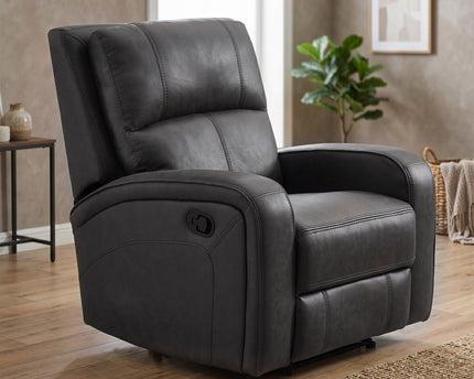 Silverton 3 Seater + Armchair + Armchair Manual Recliner Sofa Set – Dark Grey
