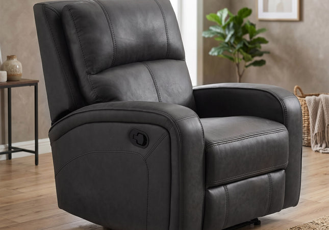 Silverton 3 Seater + Armchair + Armchair Manual Recliner Sofa Set – Dark Grey