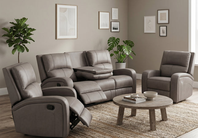 Silverton 3 Seater + Armchair + Armchair Manual Recliner Sofa Set – Taupe