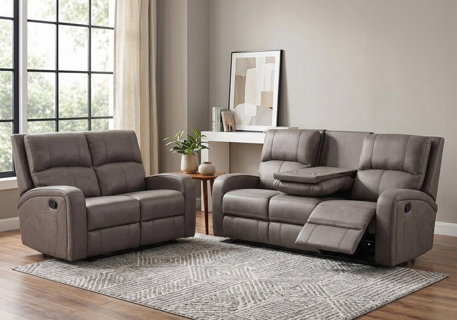 Silverton 3 Seater + 2 Seater Manual Recliner Sofa Set – Taupe