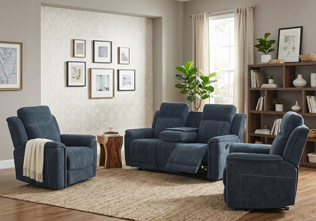 Somerton 3 Seater + Armchair + Armchair Manual Recliner Sofa Set – Dark Grey