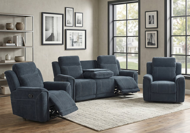 Somerton 3 Seater + Armchair + Armchair Manual Recliner Sofa Set – Dark Grey