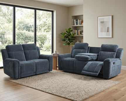 Somerton 3 Seater + 2 Seater Manual Recliner Sofa Set – Dark Grey