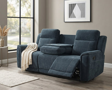 Somerton 3 Seater Manual Recliner Sofa – Dark Grey