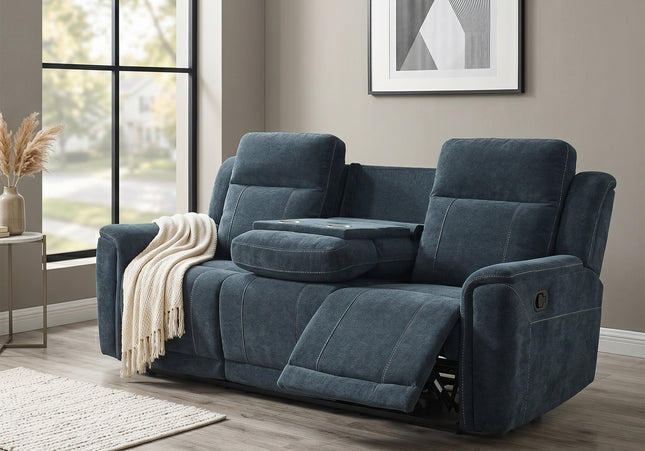 Somerton 3 Seater Manual Recliner Sofa – Dark Grey