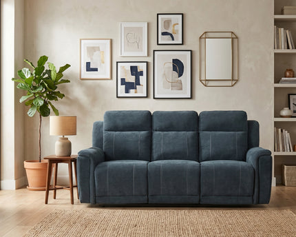 Somerton 3 Seater Manual Recliner Sofa – Dark Grey