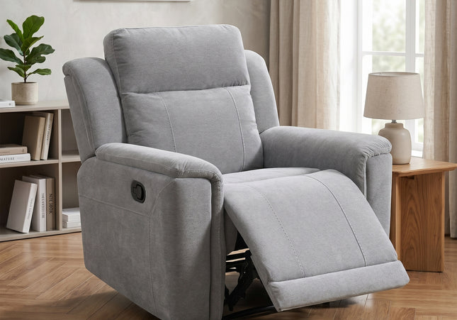 Somerton Manual Recliner Armchair – Light Grey
