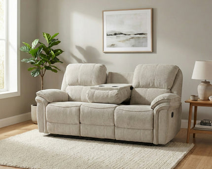 Westbury 3 Seater Manual Recliner Sofa – Beige
