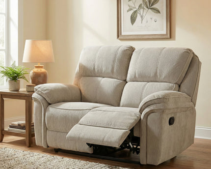 Westbury 2 Seater Manual Recliner Sofa – Beige