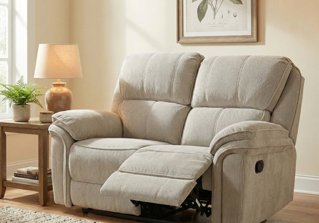 Westbury 2 Seater Manual Recliner Sofa – Beige